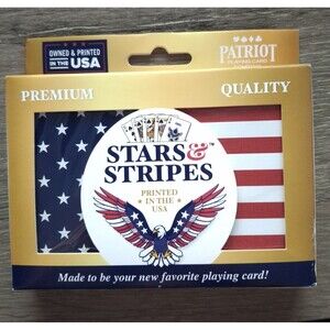 2 Deck Pk  Patriot Playing Card Co Premium American Flag Patriotic Stars Stripes